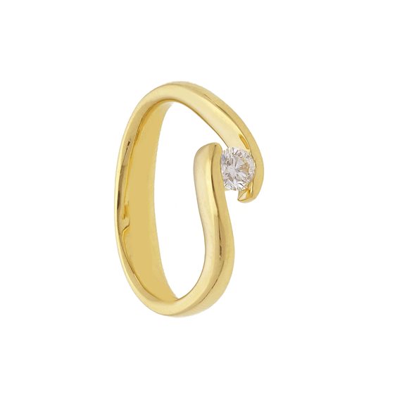 Anello Gioielleria Dossena  Donna in Oro Diamante 0.20 Ct BGA45020C - BGA45020C